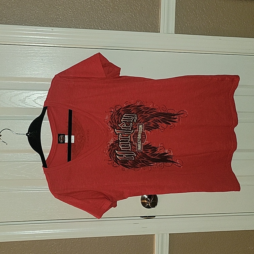 WOMENS, HARLEY DAVIDSON SZ, L LIKE NEW CONDITION GENTLY WORN